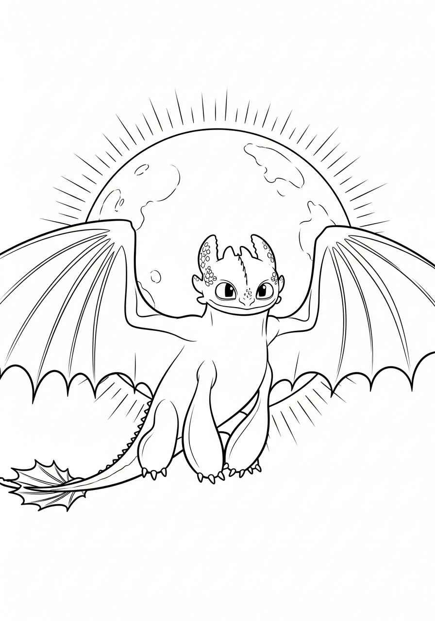 cute Toothless coloring pages