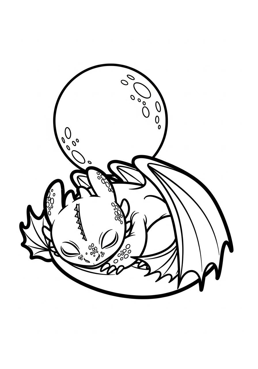 free printable Toothless coloring pages for adults