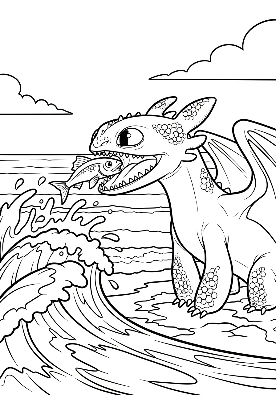 hard Toothless coloring pages