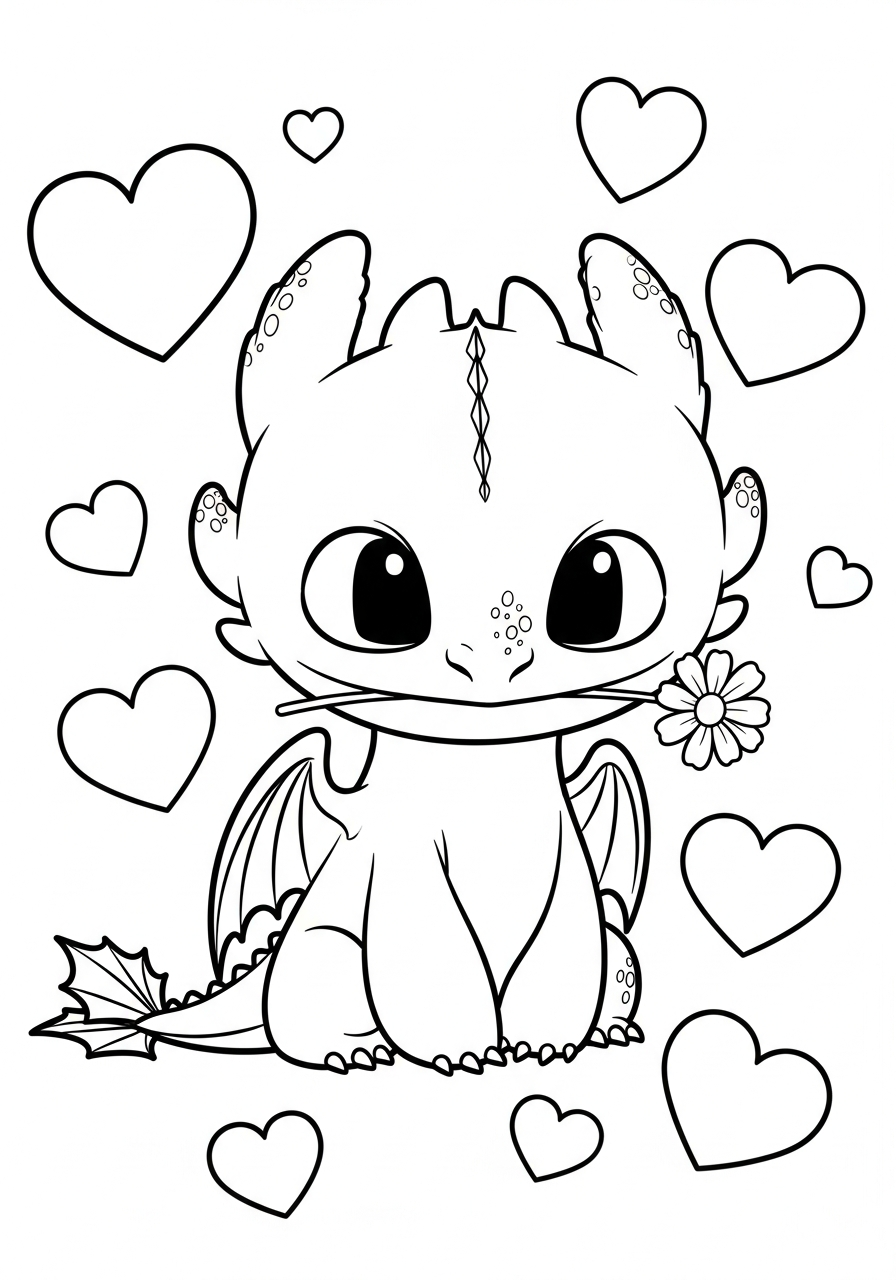 Toothless coloring book pages