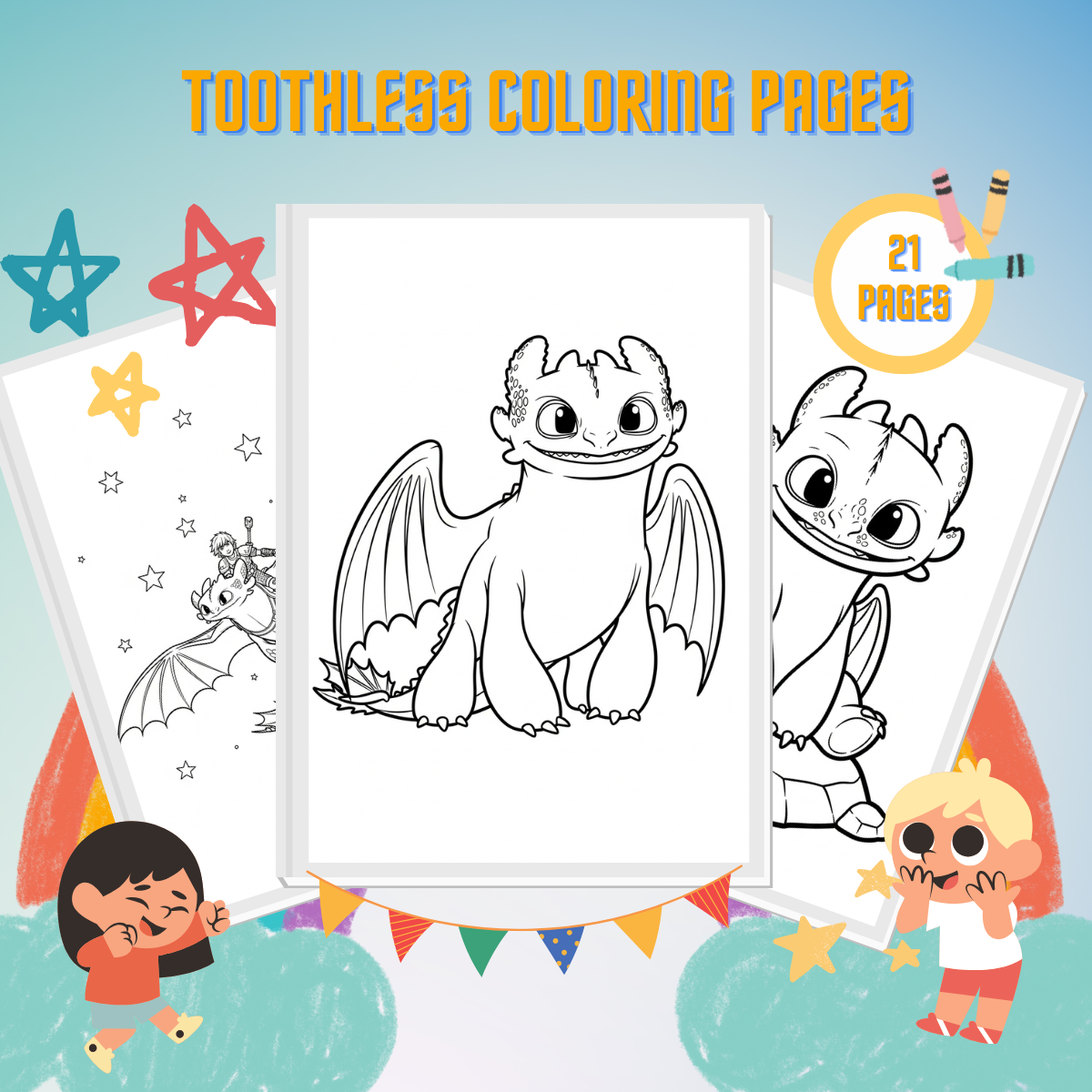 Toothless Coloring Pages thumbnail