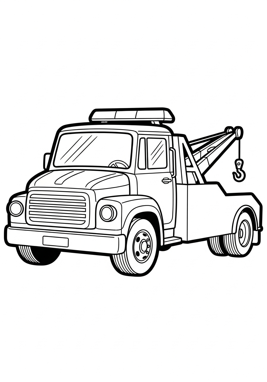 Tow Truck coloring pages