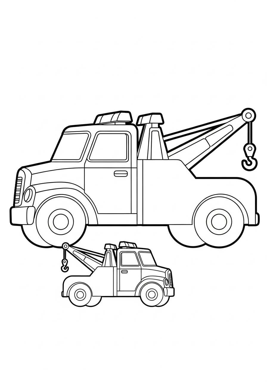 coloring Tow Truck pages