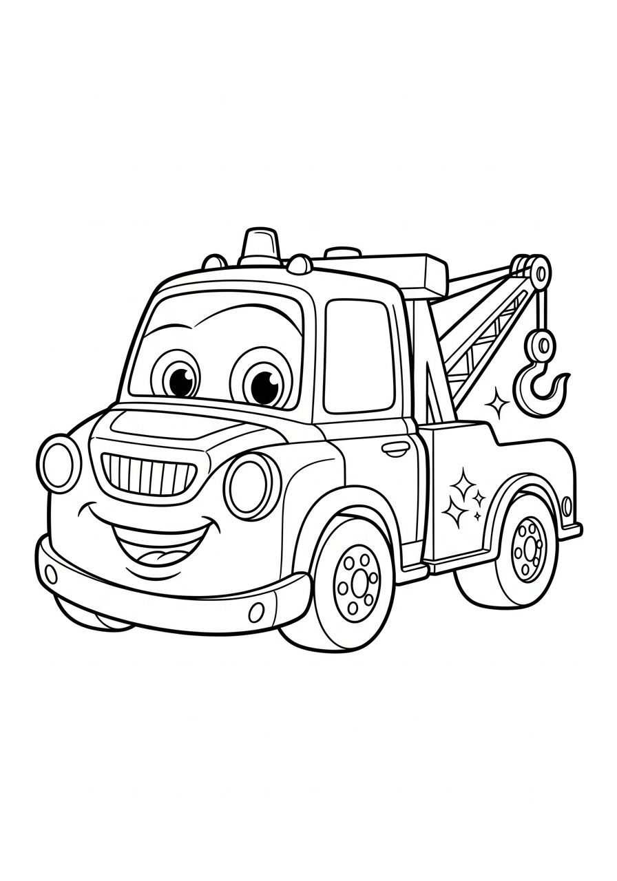 free coloring Tow Truck pages