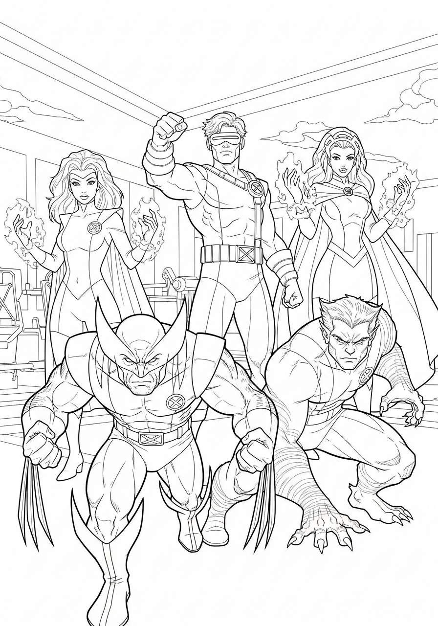 X Men coloring pages