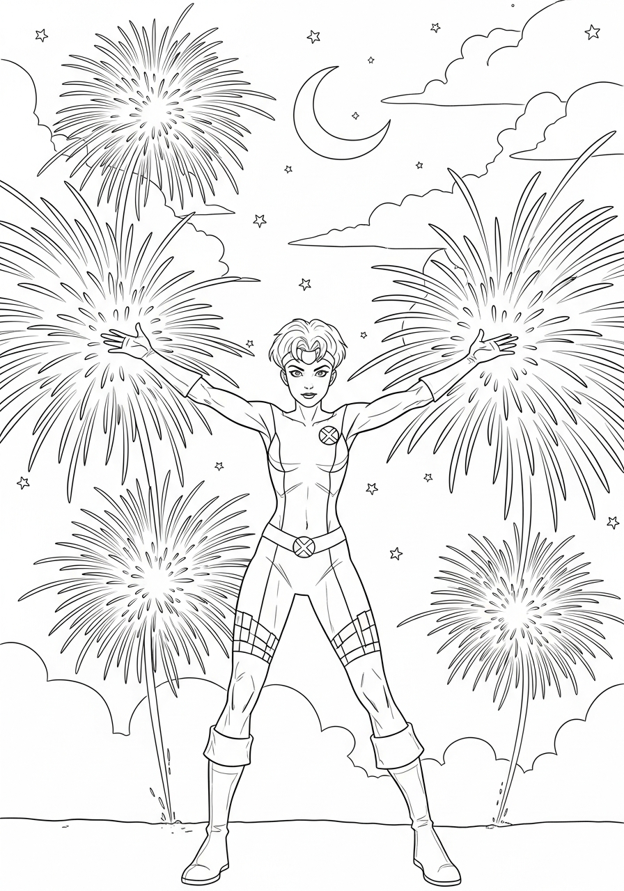 X Men coloring pages for preschoolers