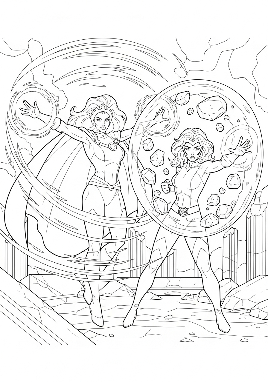 free adult X Men coloring pages