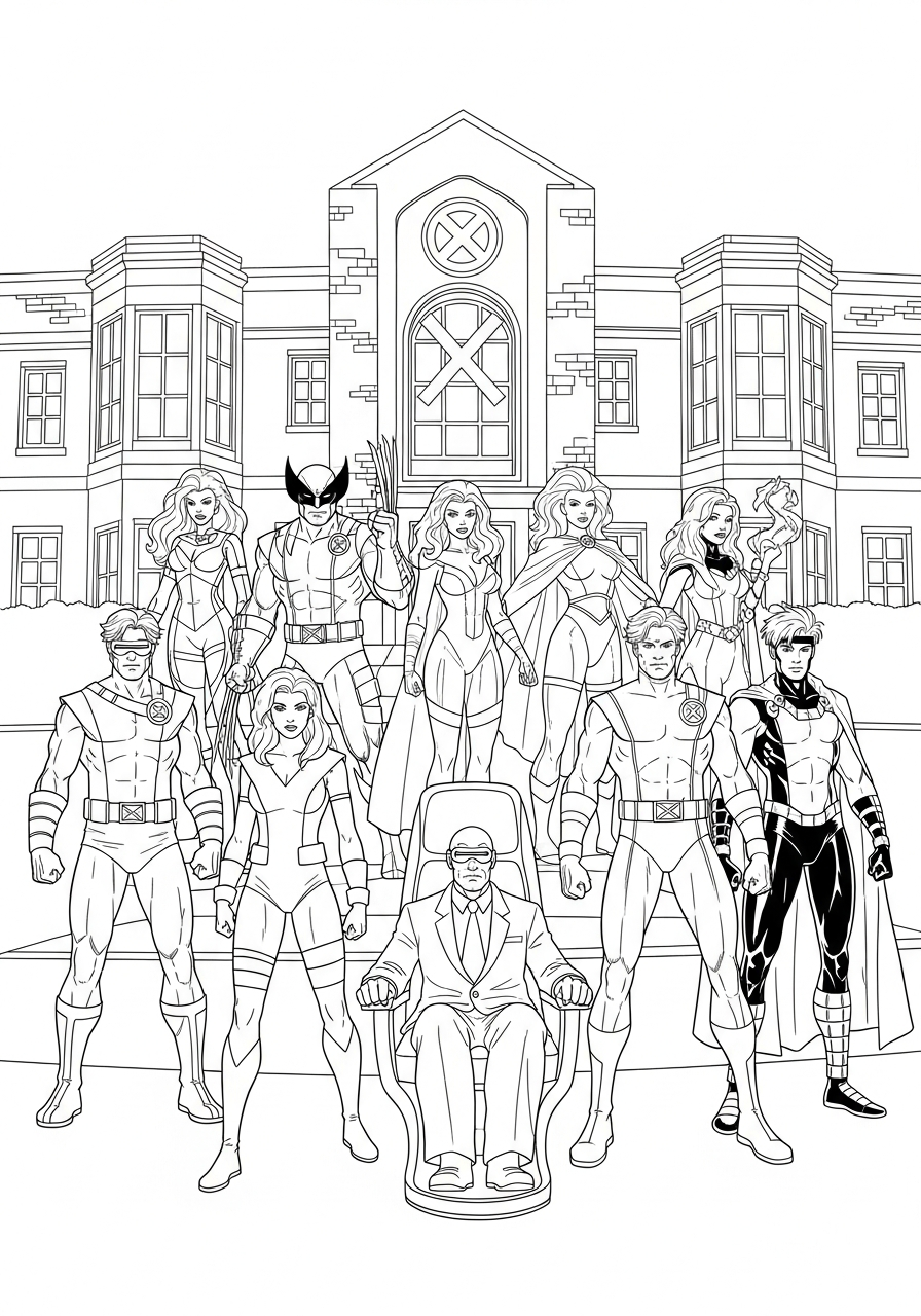 free printable coloring pages X Men