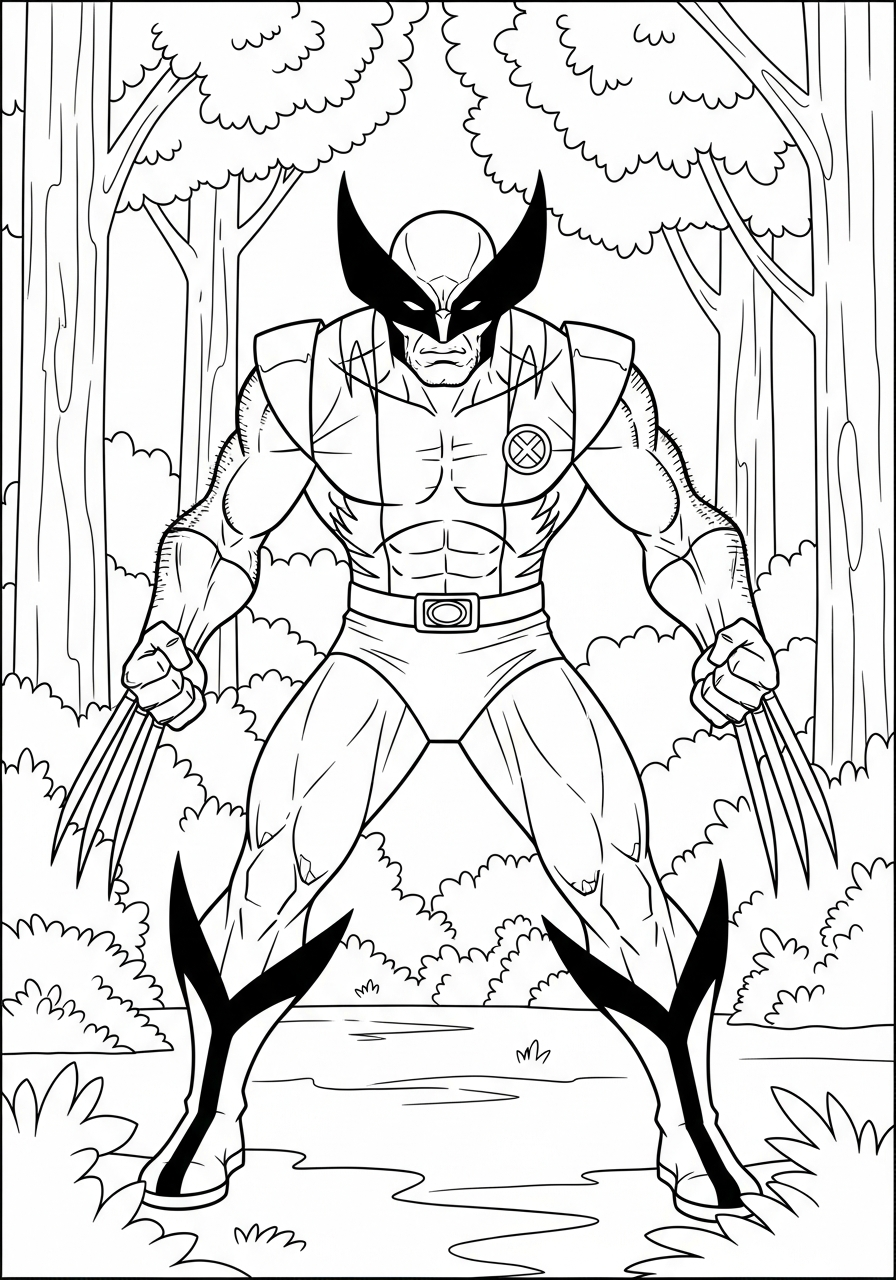 X Men coloring pages for adults pdf