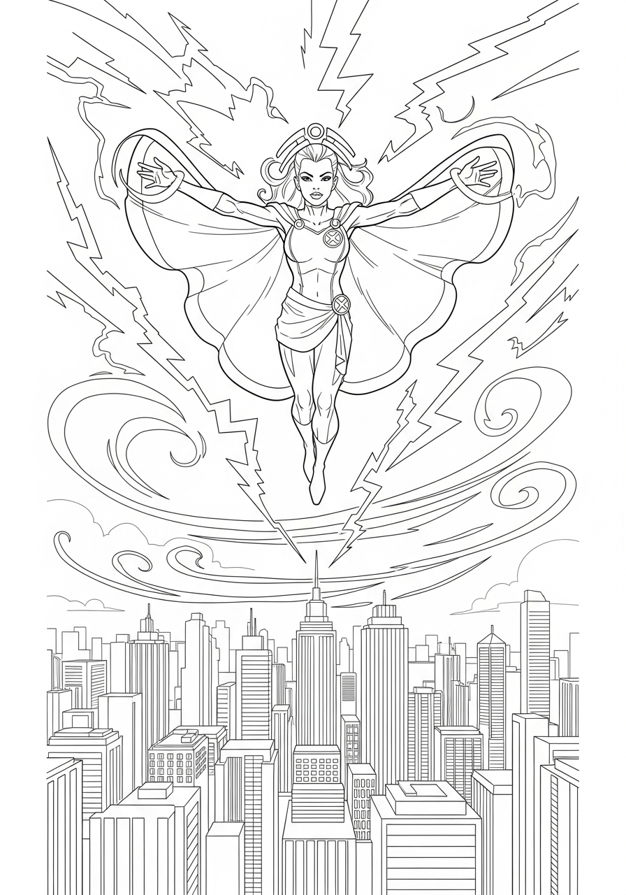 coloring X Men pages