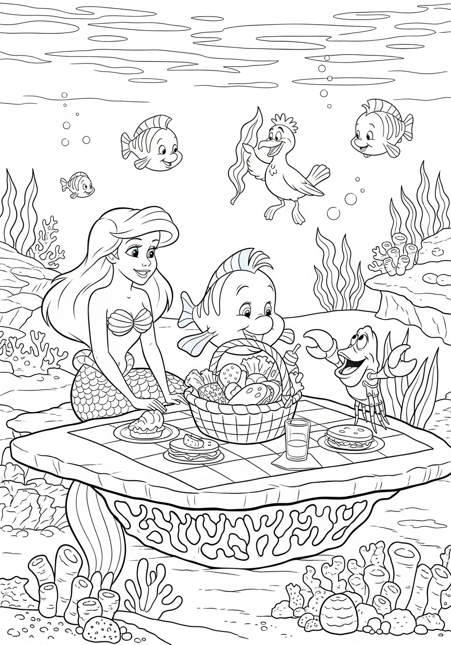 Ariel Coloring Pages 16 free printable Ariel coloring pages for adults