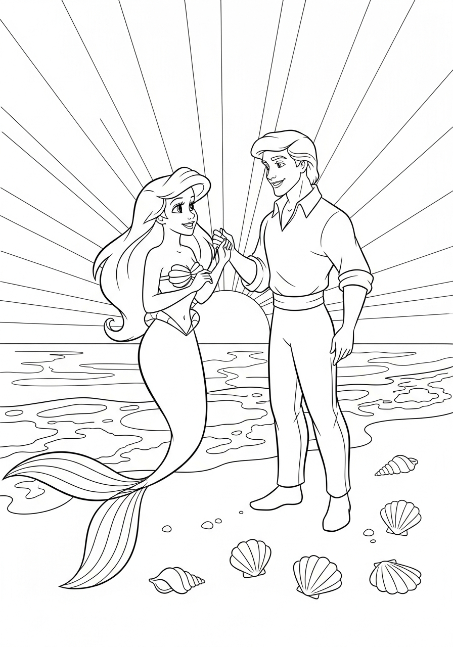 Ariel Coloring Pages 7 free Ariel tree coloring pages