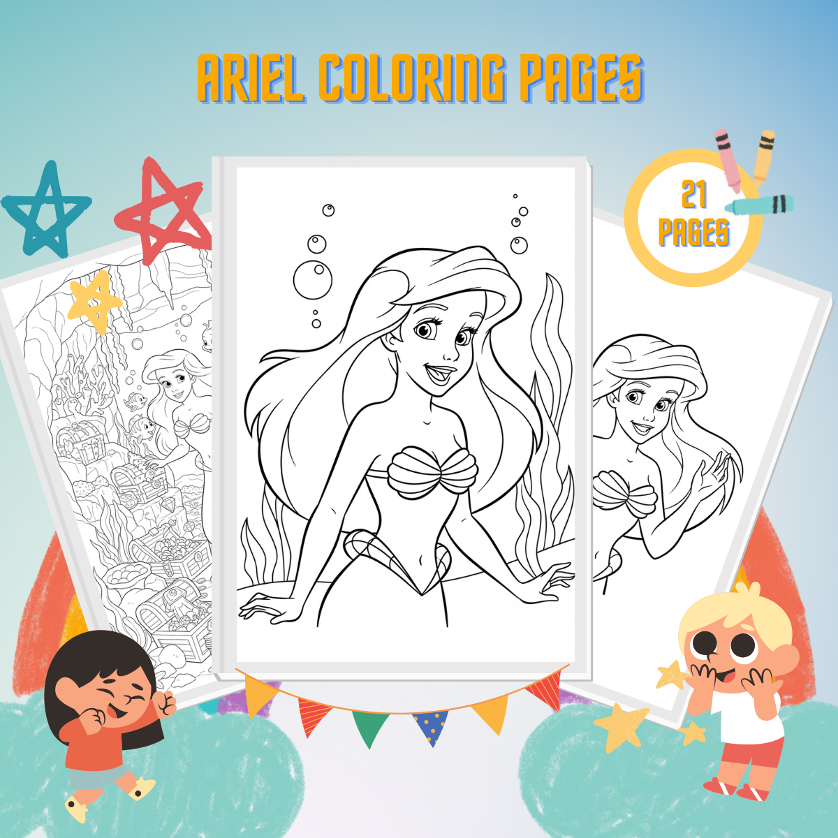 Ariel Coloring Pages thumbnail