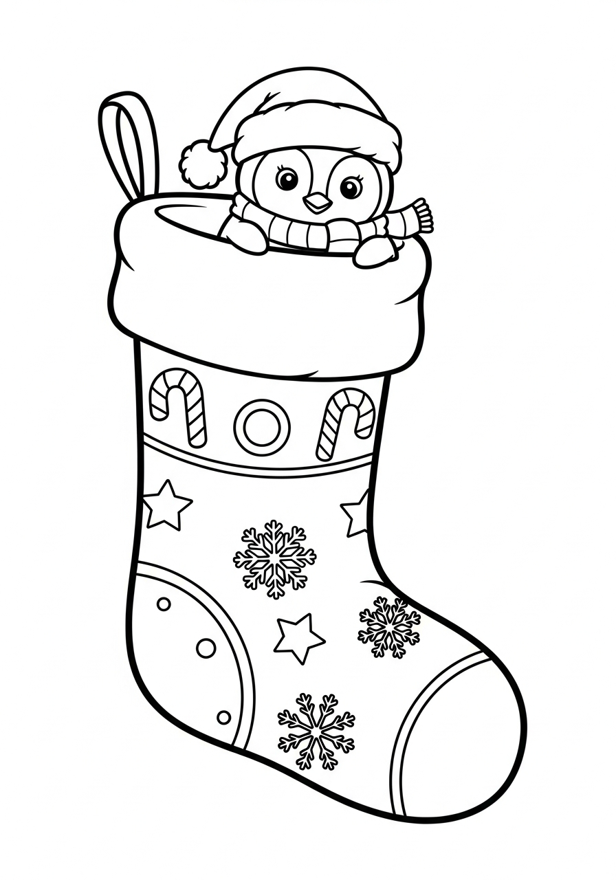 Christmas Penguin Coloring Pages 11 free printable Christmas Penguin coloring pages
