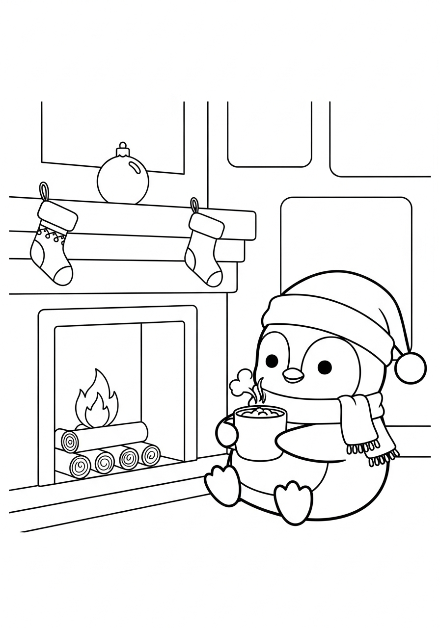 Christmas Penguin Coloring Pages 23 coloring pages for Christmas Penguin