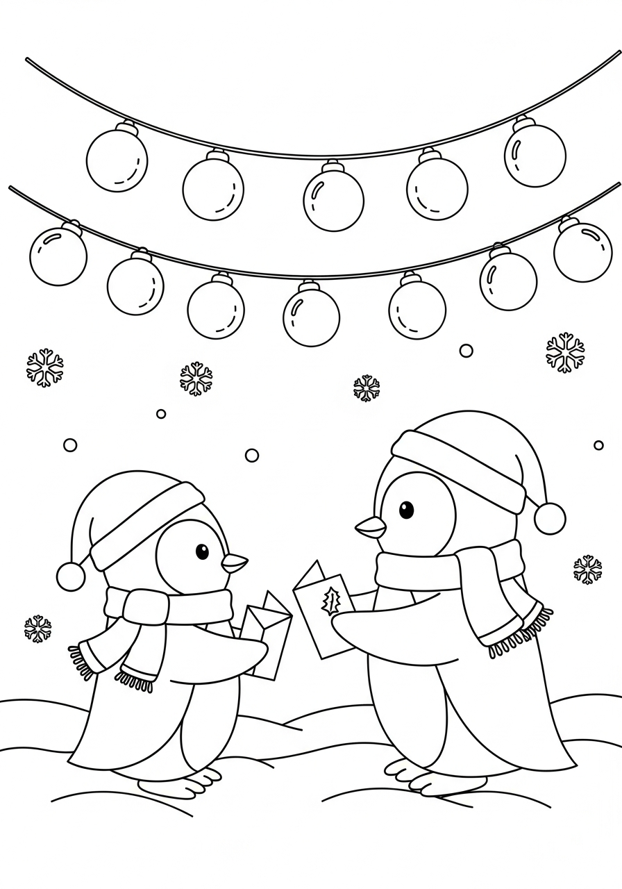Christmas Penguin Coloring Pages 9 coloring pages Christmas Penguin