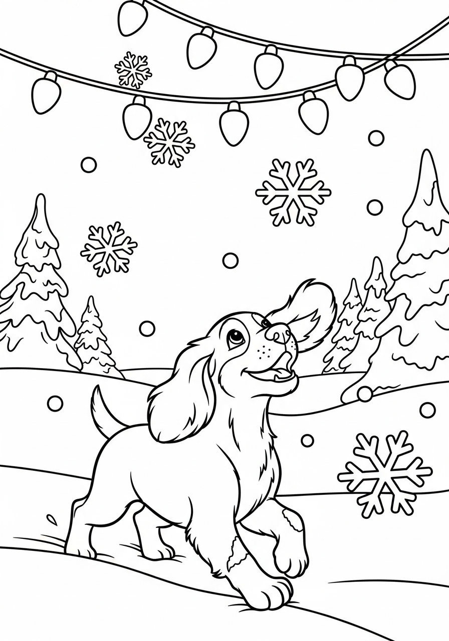 Christmas Puppy ornament coloring pages