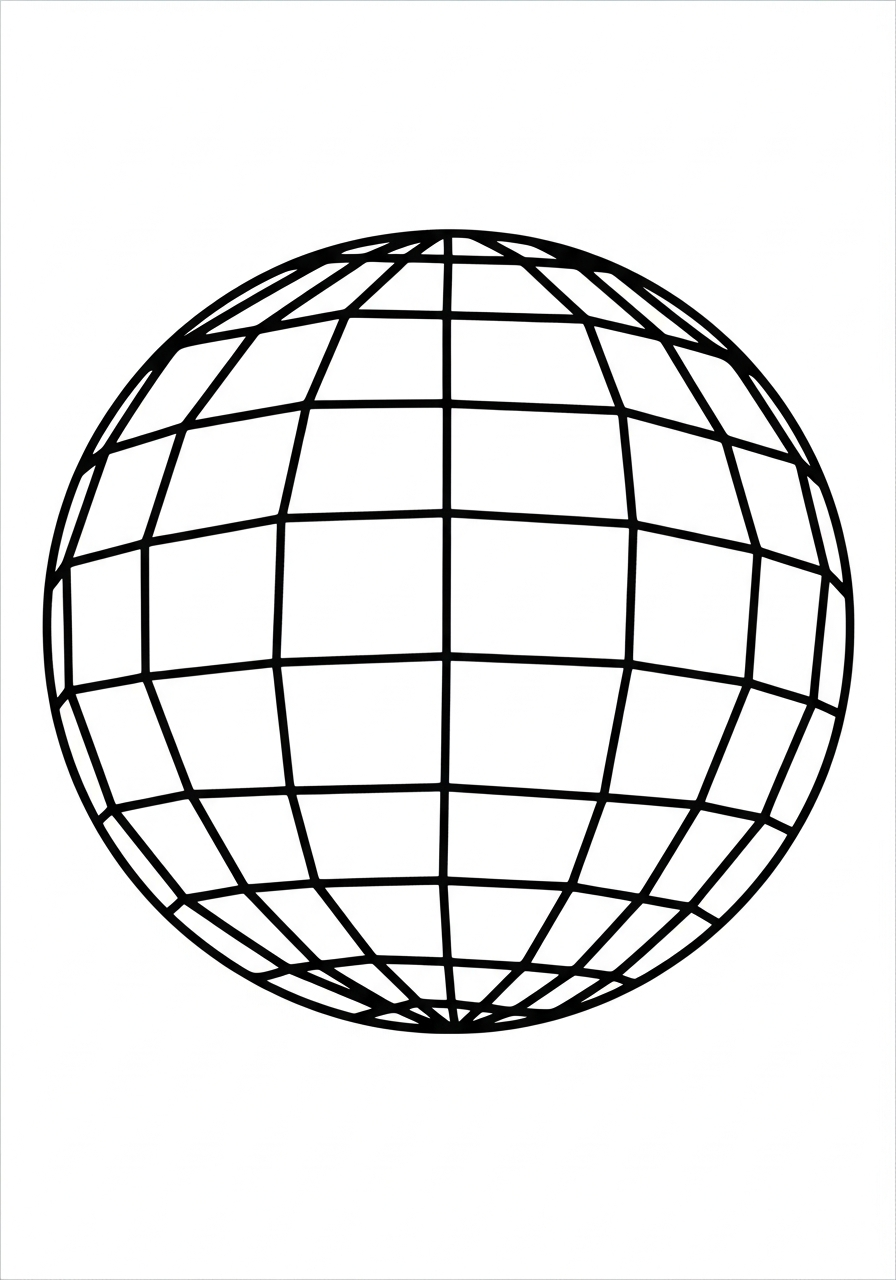 detailed Disco Ball coloring pages for adults