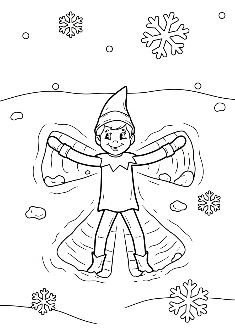 free Elf on the Shelf printable coloring pages