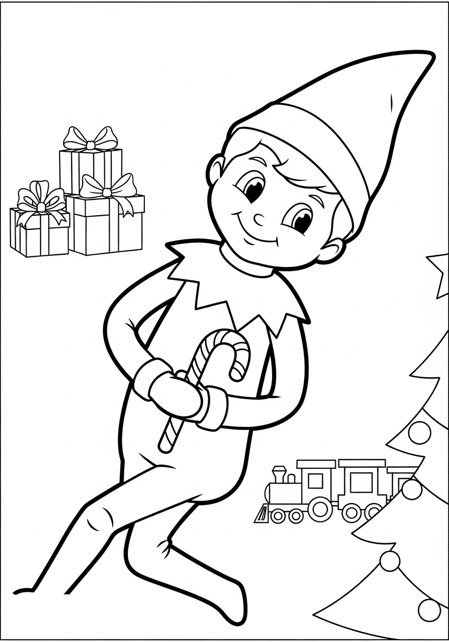 Elf on the Shelf coloring pages printable