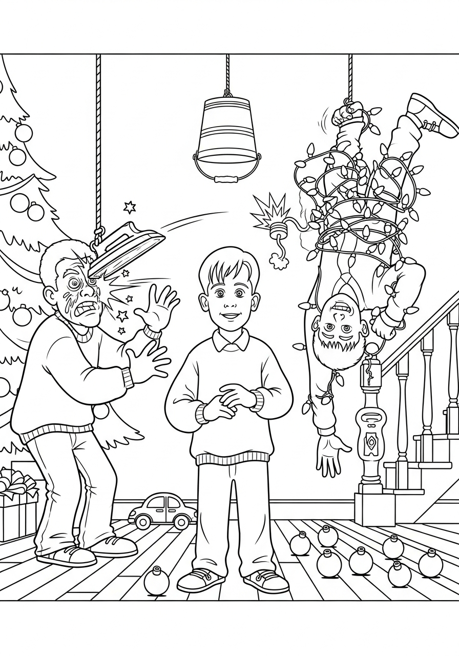Home Alone Coloring Pages 20 easy cute Home Alone coloring pages