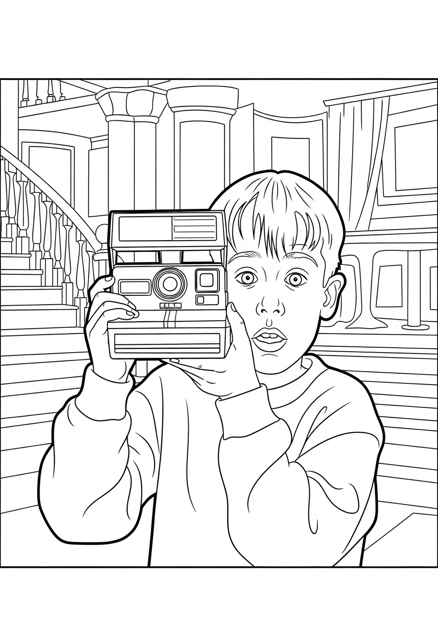 Home Alone Coloring Pages 9 detailed Home Alone coloring pages for adults 1