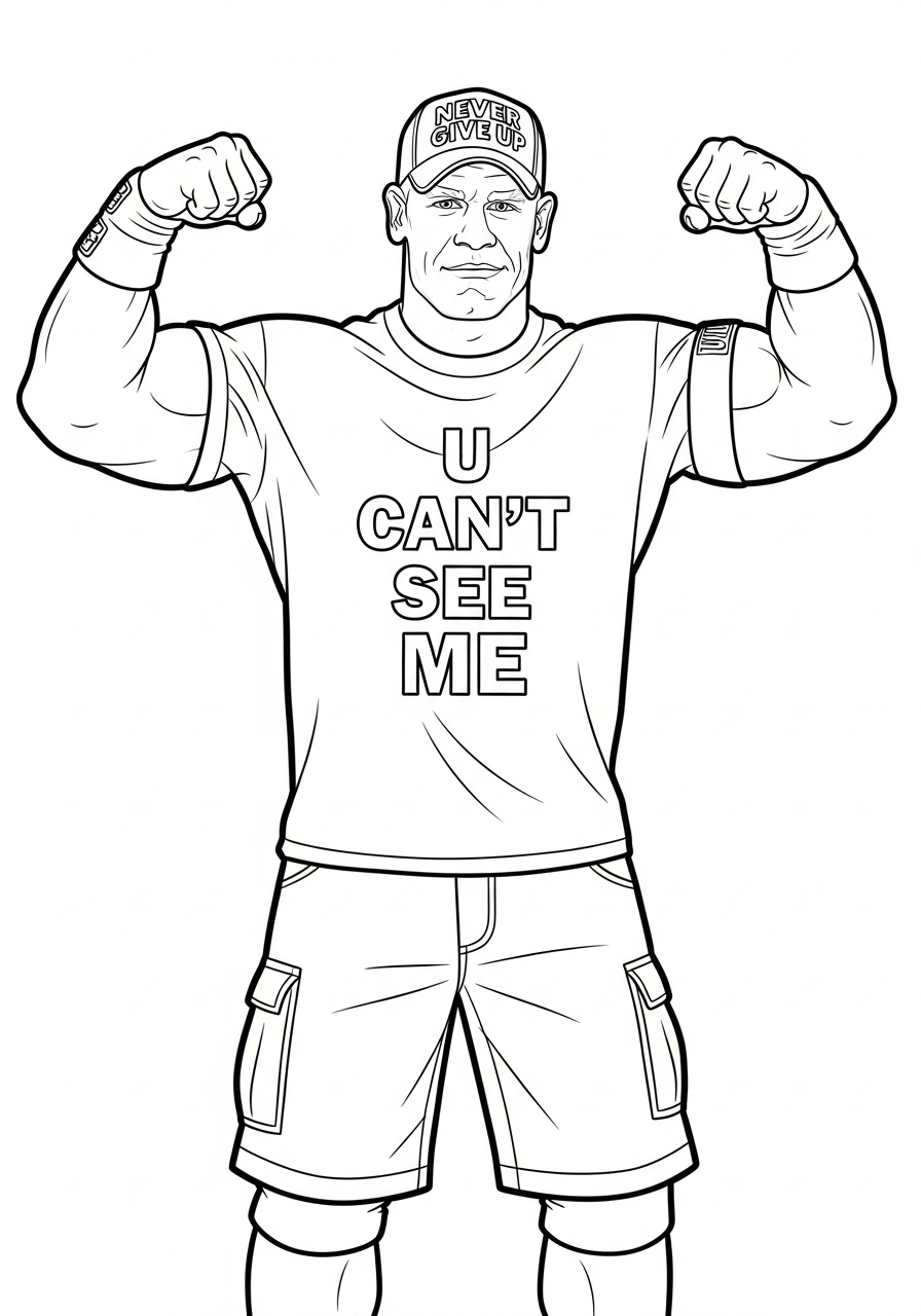 John Cena coloring pages for adults