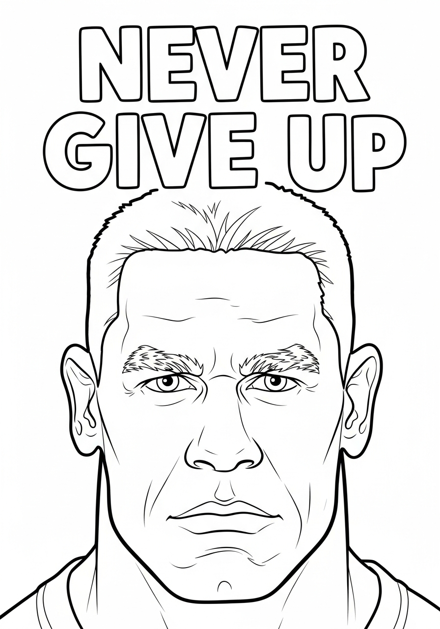 22 John Cena Coloring Pages Free WWE Printables