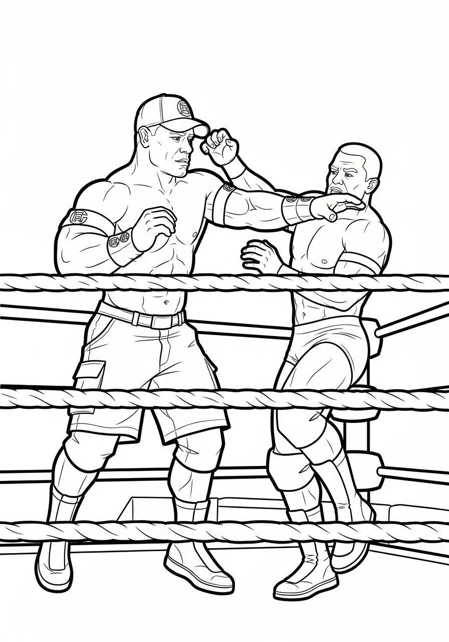 free John Cena coloring pages pdf