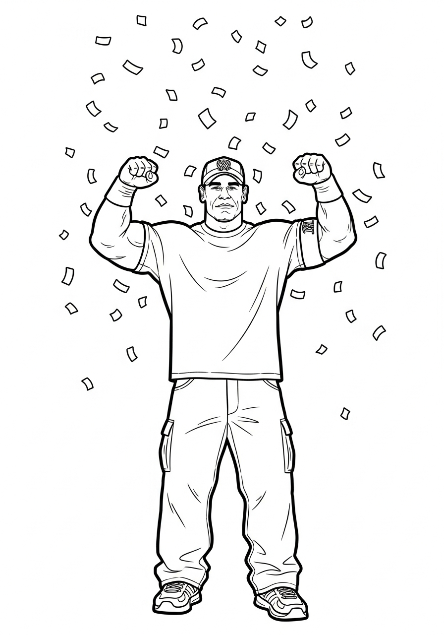 John Cena adult coloring pages