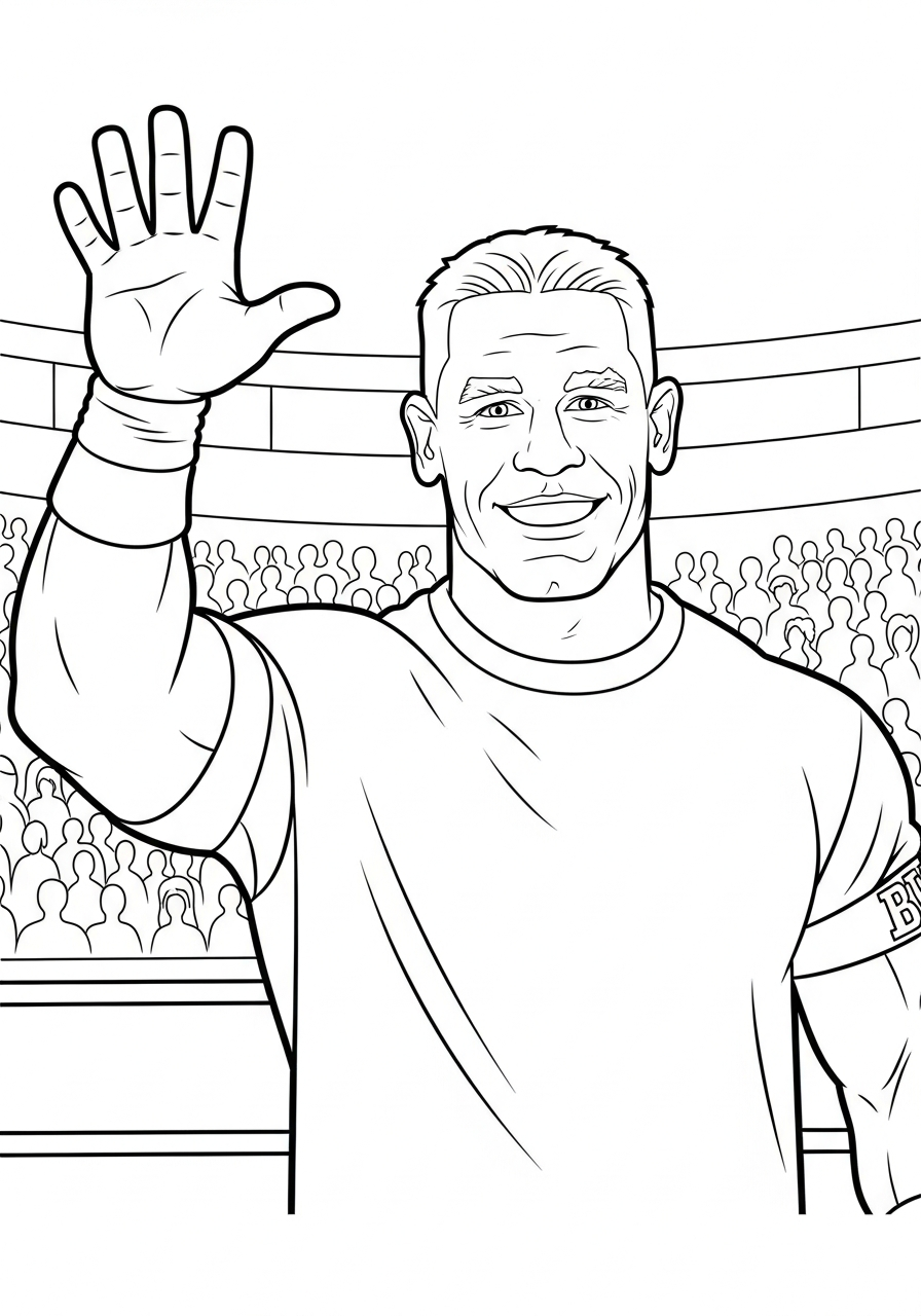 printable John Cena coloring pages 1