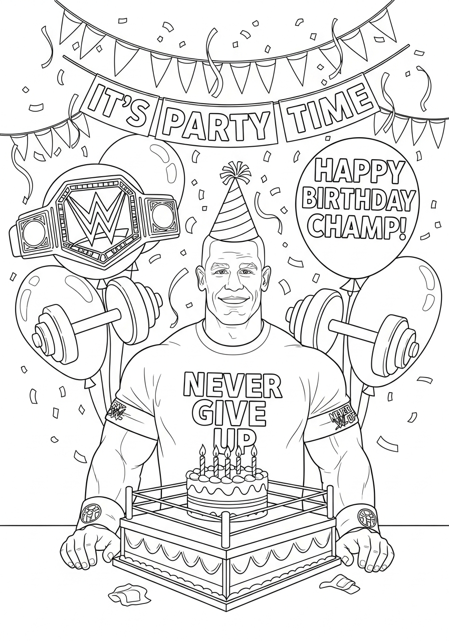 fun John Cena coloring pages