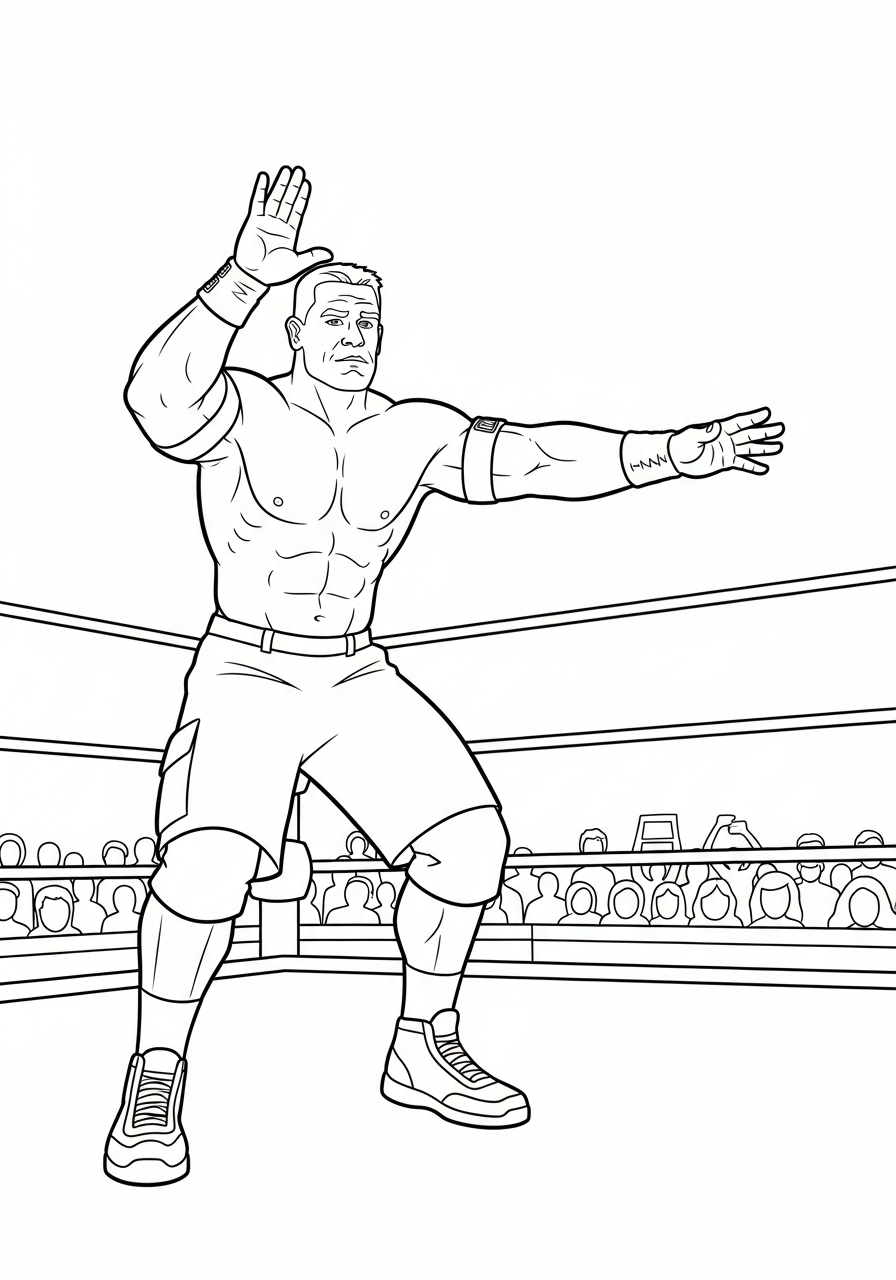 22 John Cena Coloring Pages Free WWE Printables