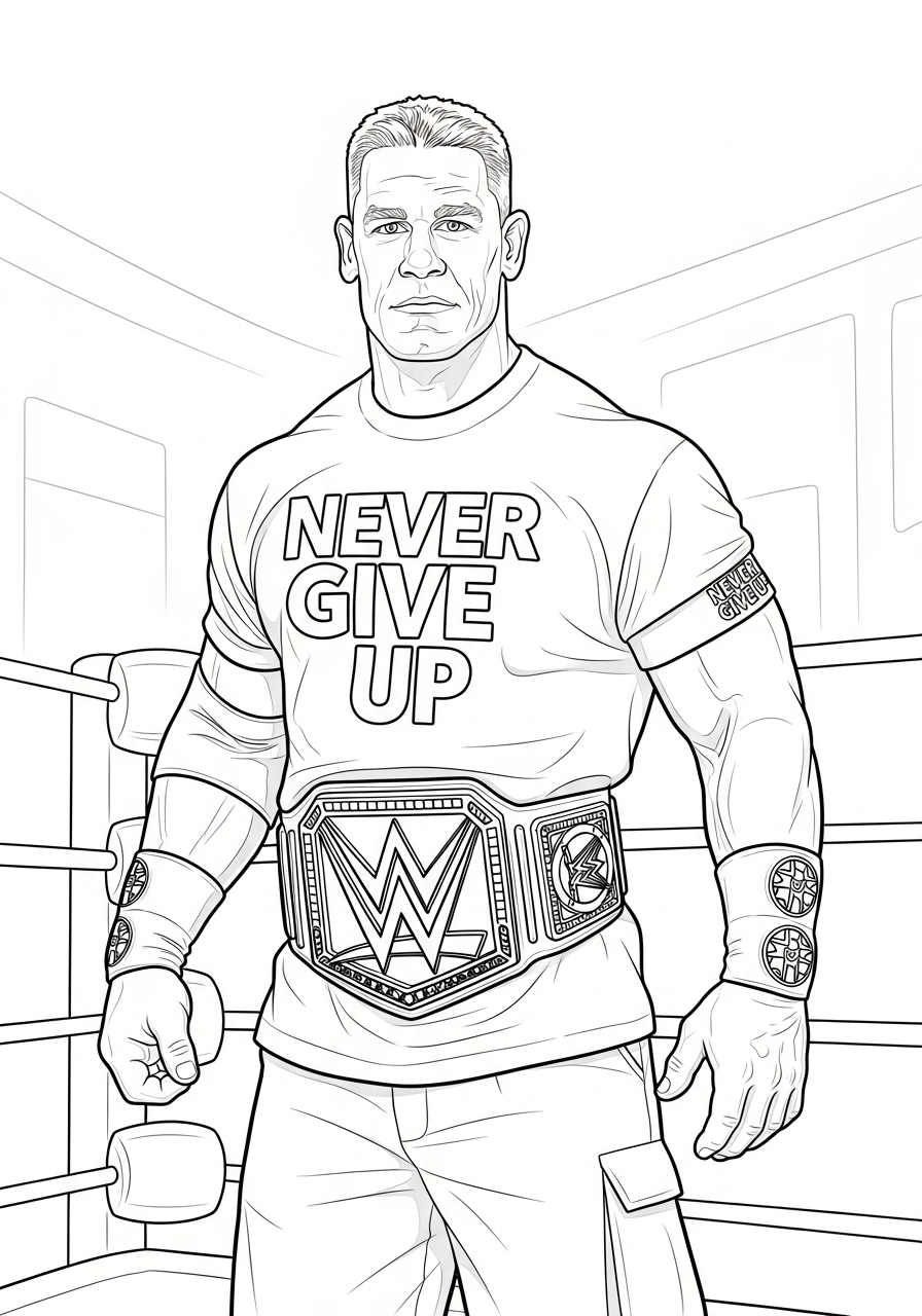 free coloring pages John Cena