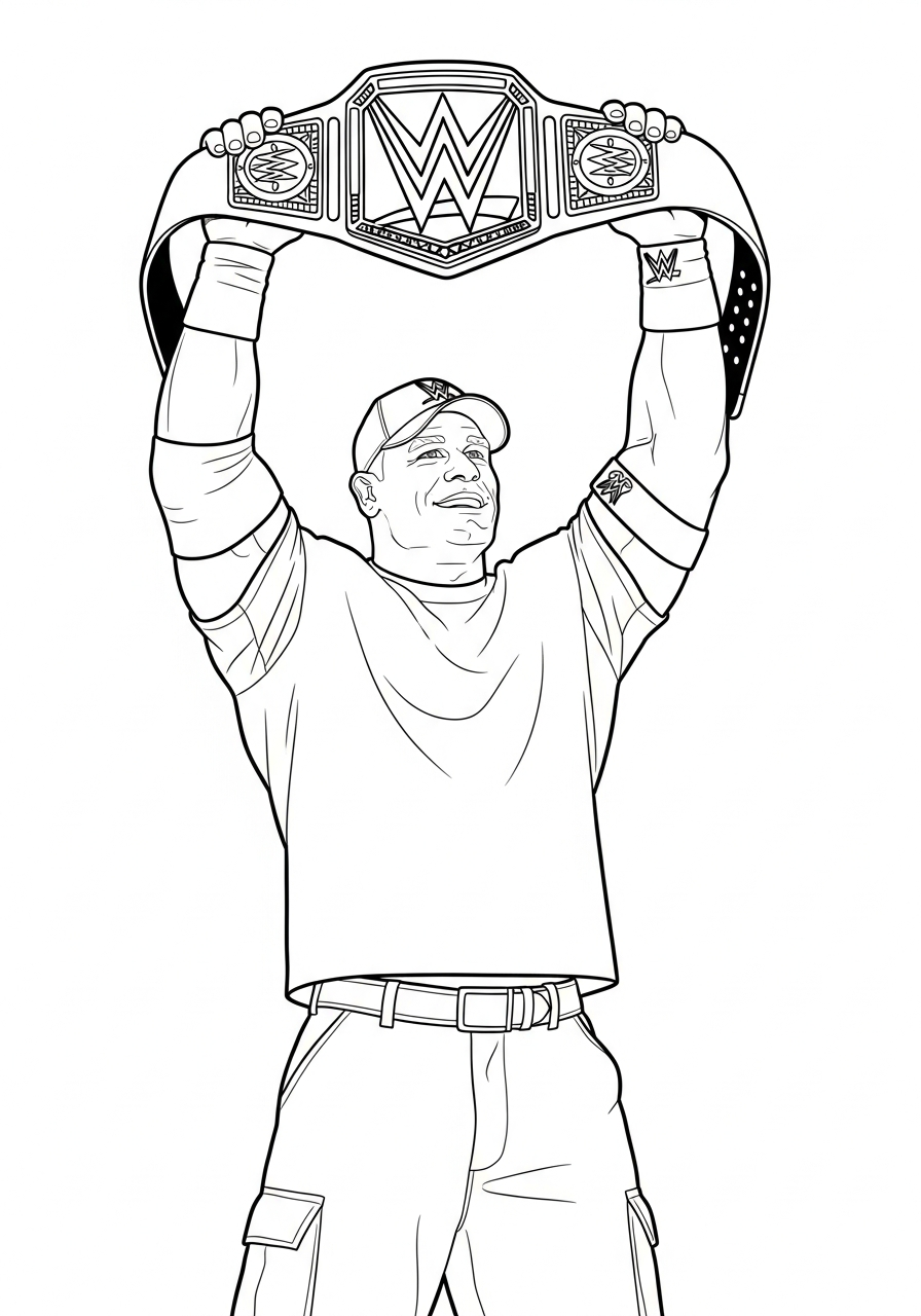 John Cena coloring pages for adults pdf