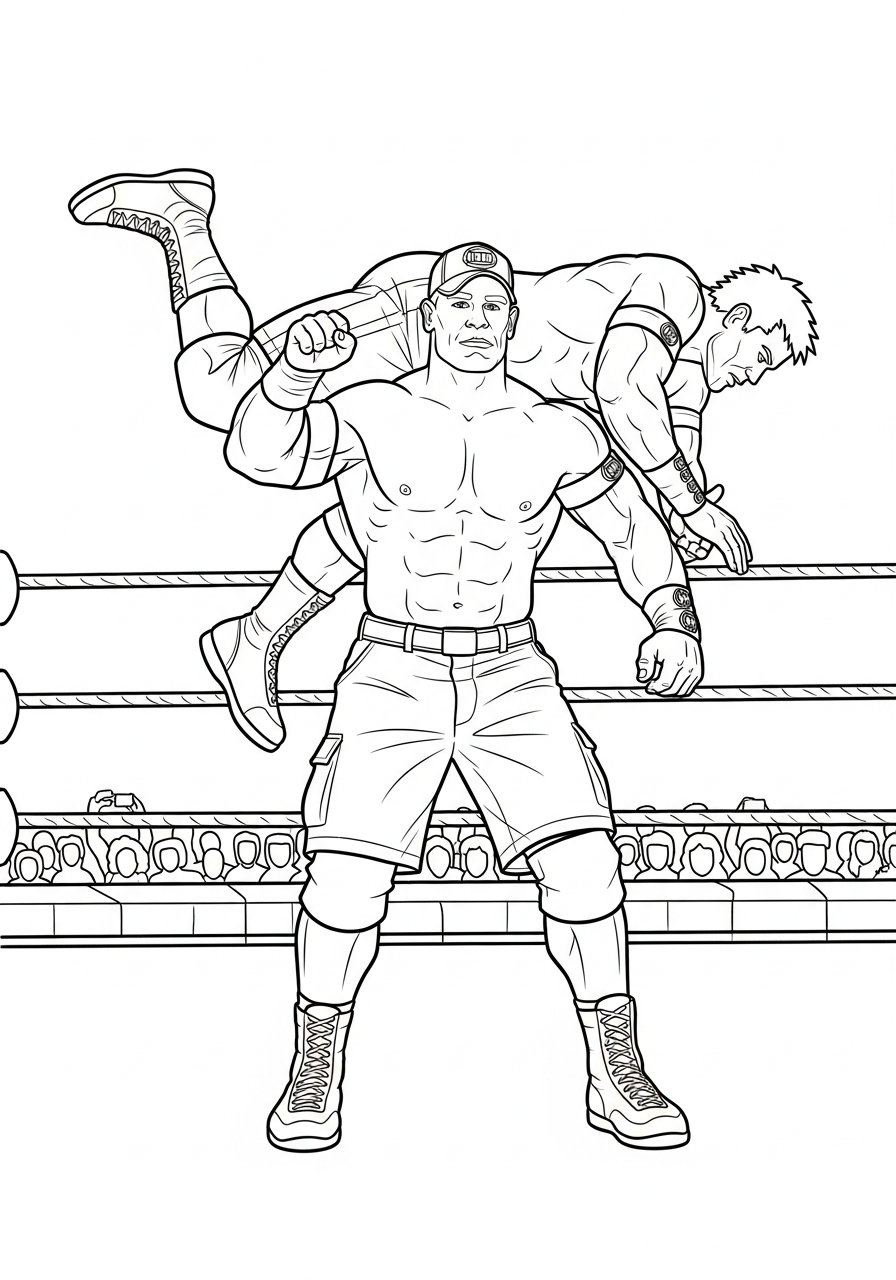 kids John Cena coloring pages