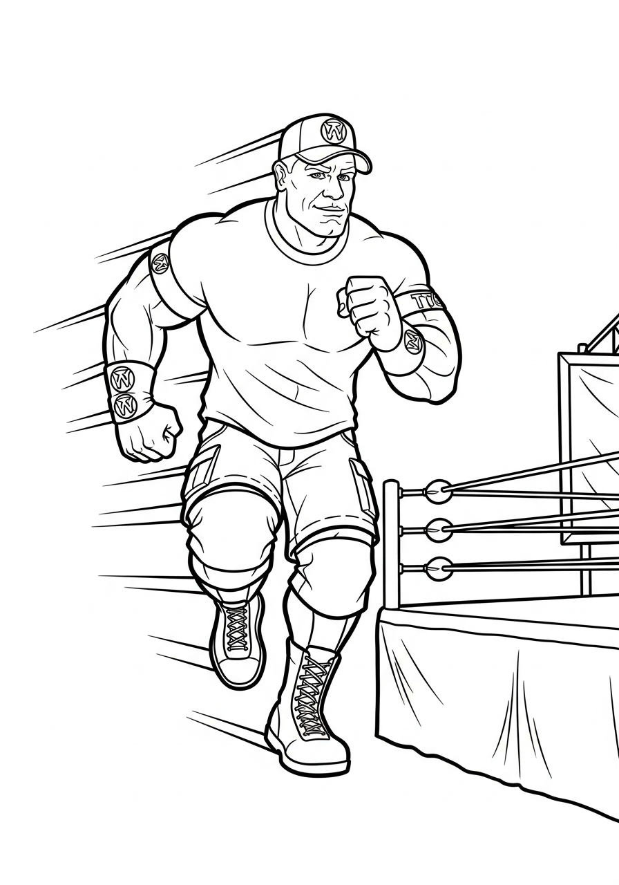 coloring pages for John Cena 1