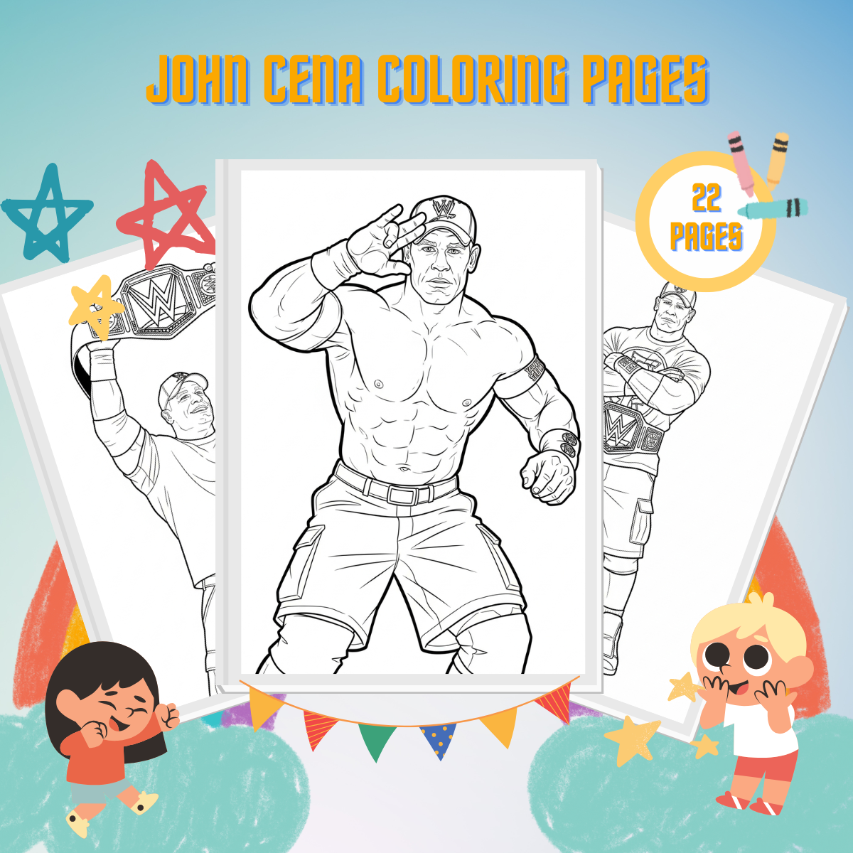 John Cena Coloring Pages thumbnail