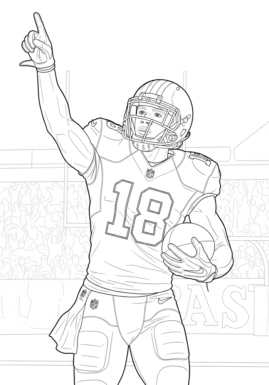coloring pages for Justin Jefferson