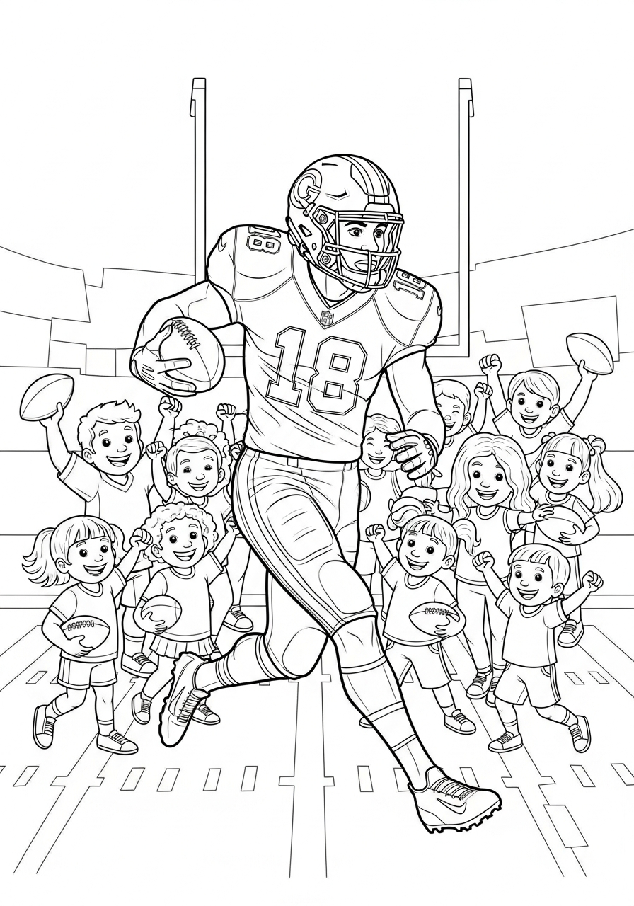 Justin Jefferson cards coloring pages
