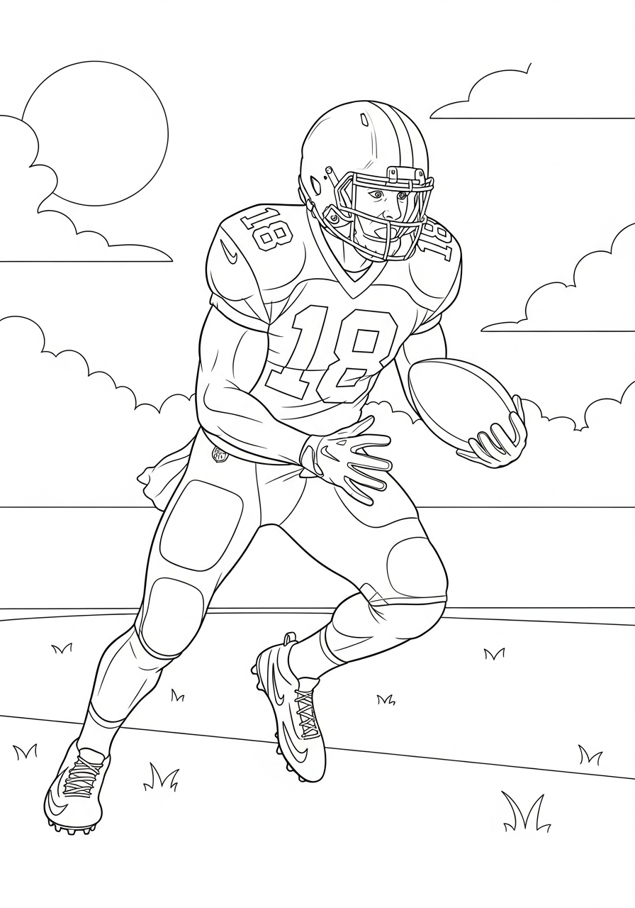 Justin Jefferson decorations coloring pages