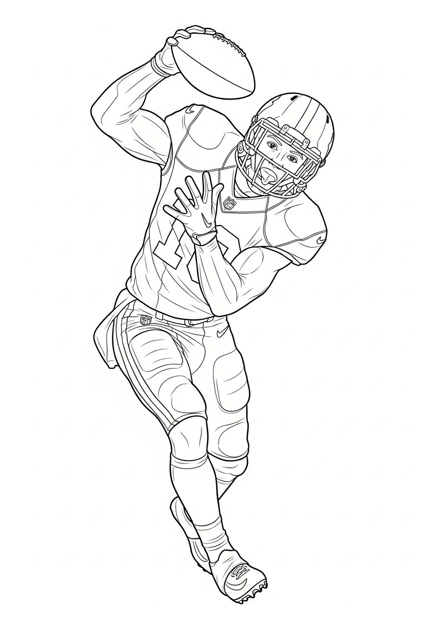 Justin Jefferson printable coloring pages 1