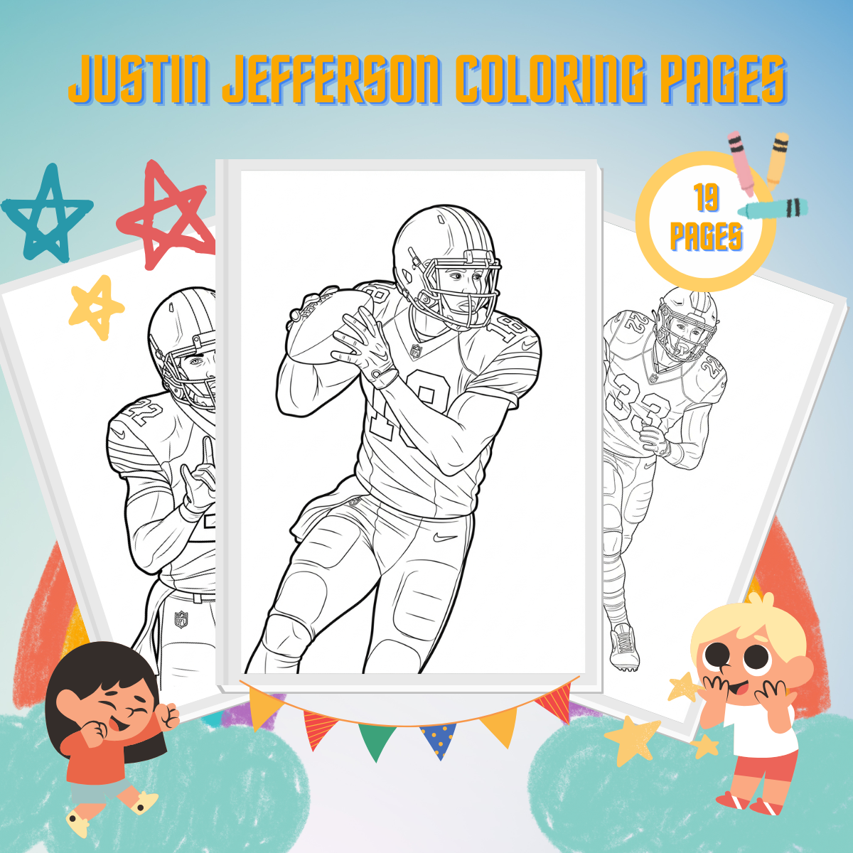Justin Jefferson Coloring Pages thumbnail