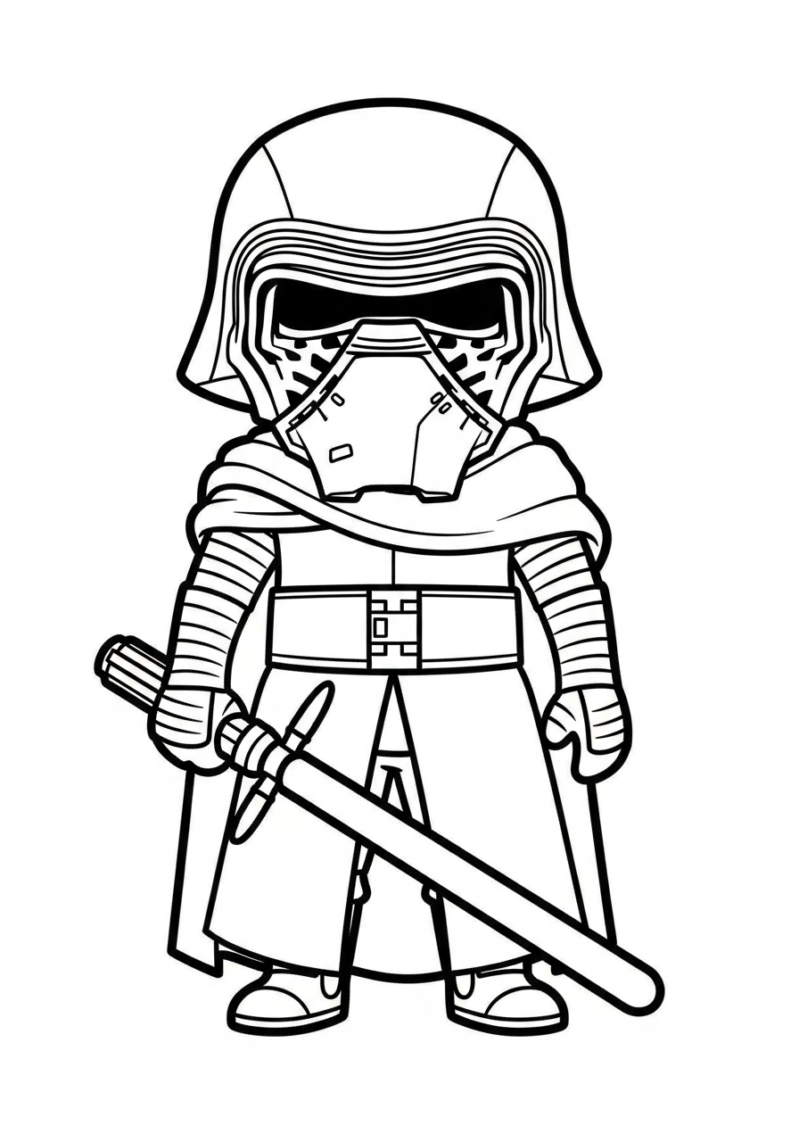 free adult Kylo Ren coloring pages