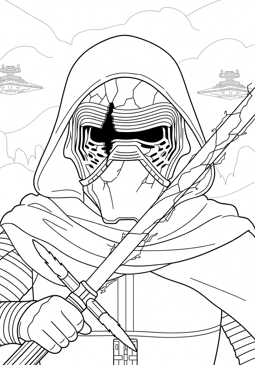 Kylo Ren coloring pages to print