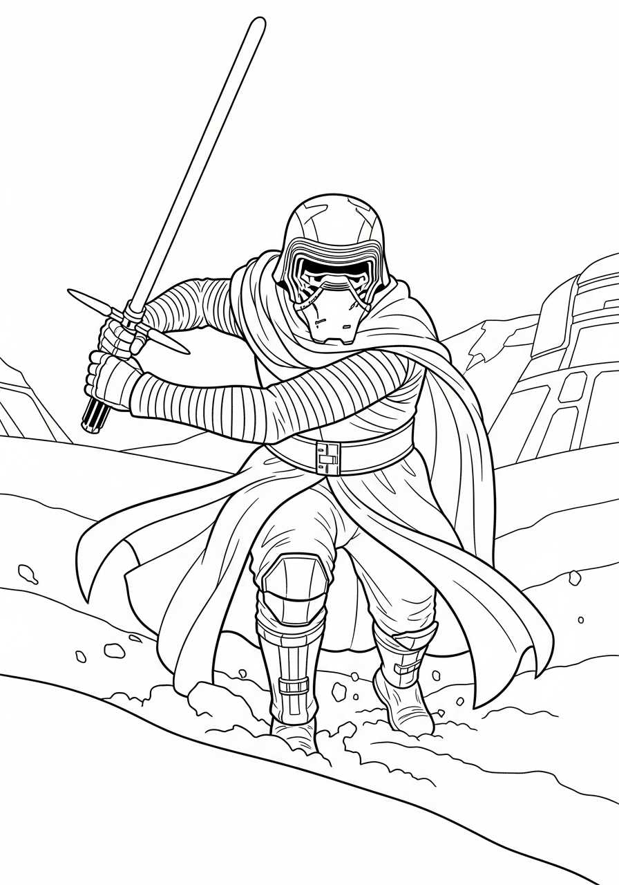 free printable coloring pages Kylo Ren