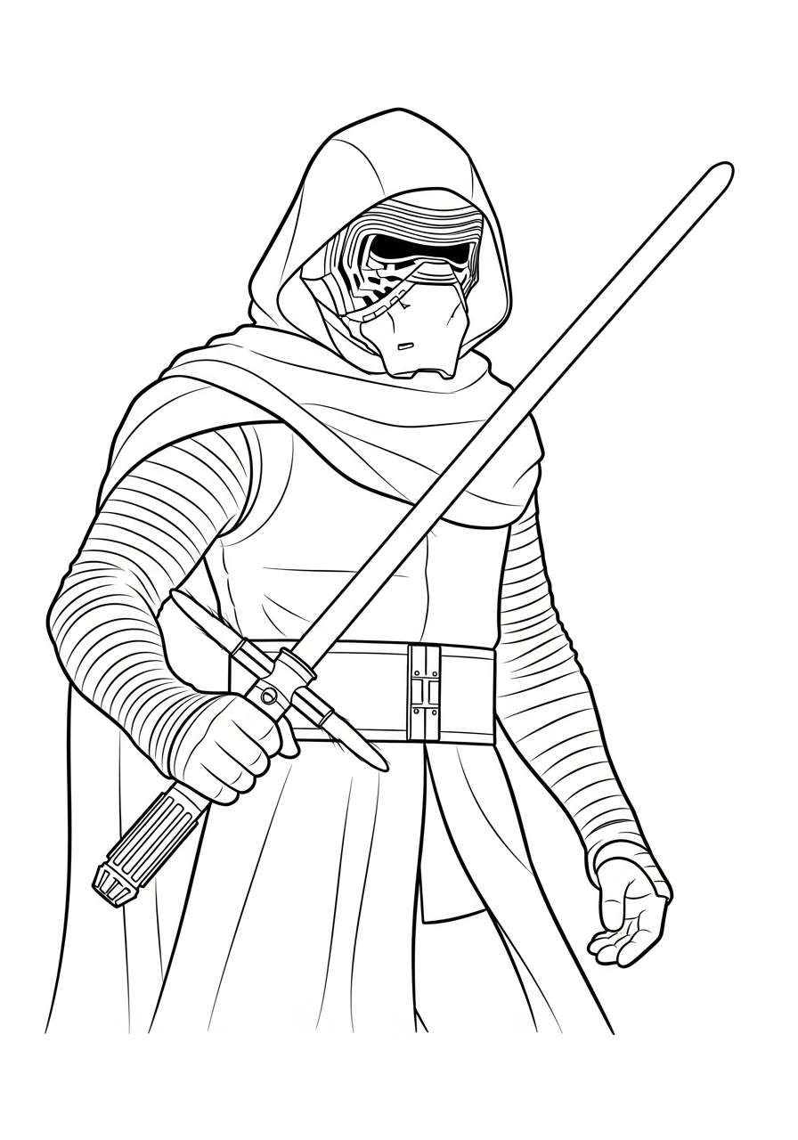 printable Kylo Ren coloring pages for adults