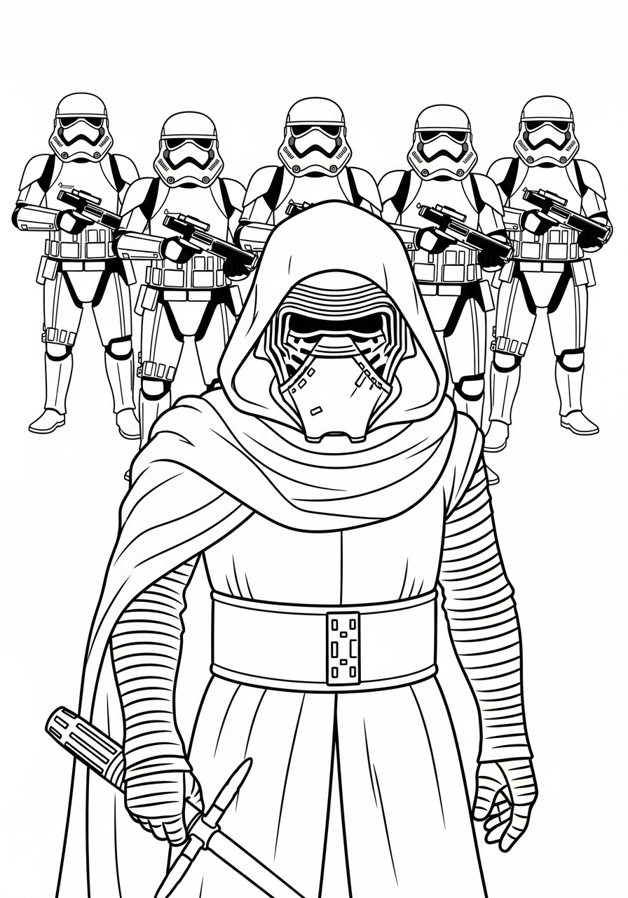 free Kylo Ren coloring pages