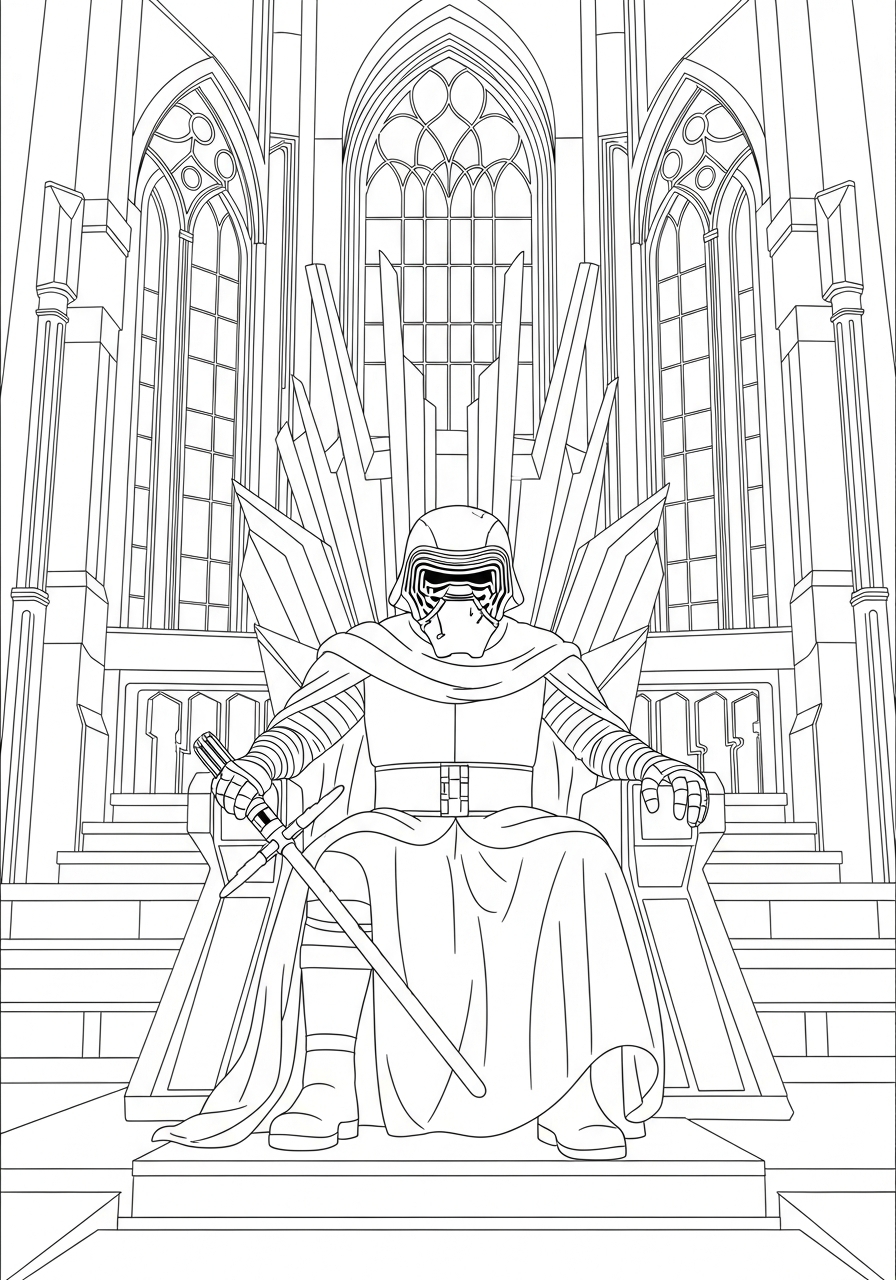 Kylo Ren ornament coloring pages