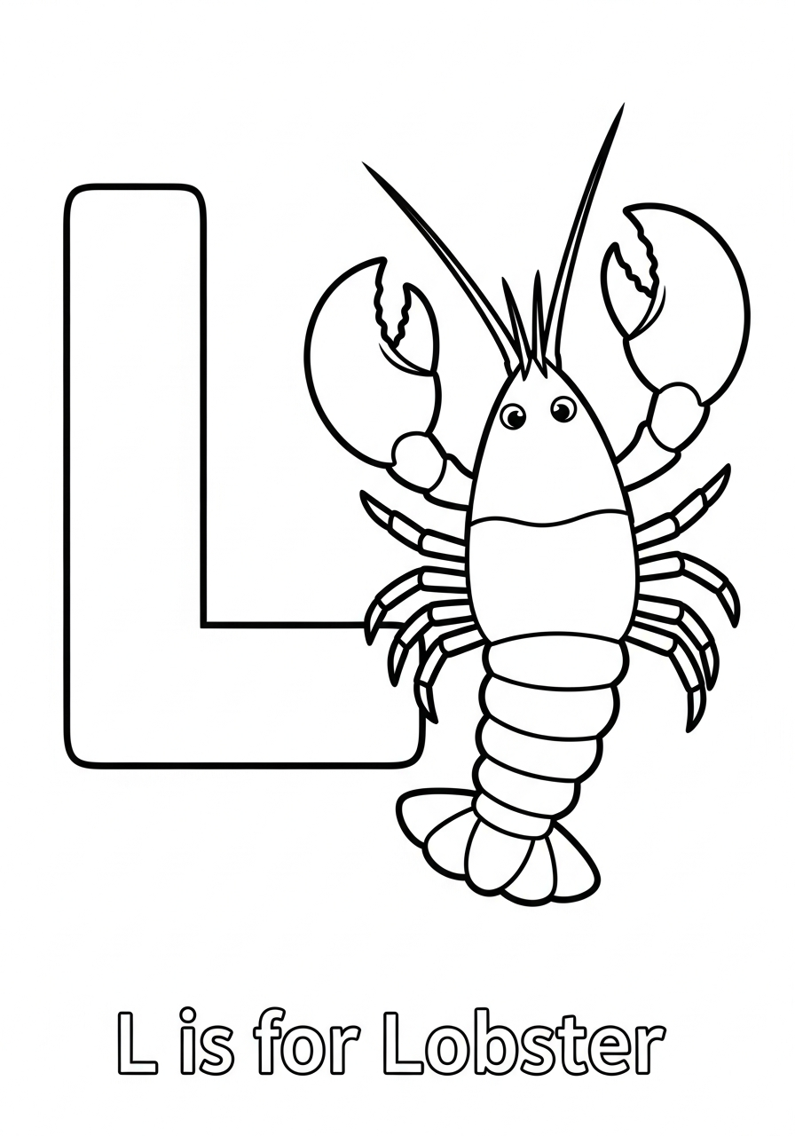 free Lobster tree coloring pages